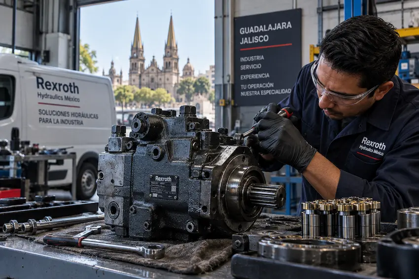 Inspección de bomba hidráulica en Guadalajara